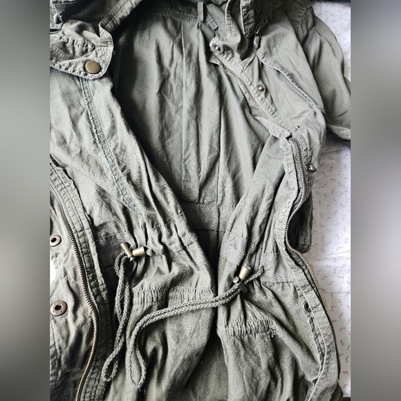 Olive Green Women's Utility Jacket Size M - Picture 6 of 9